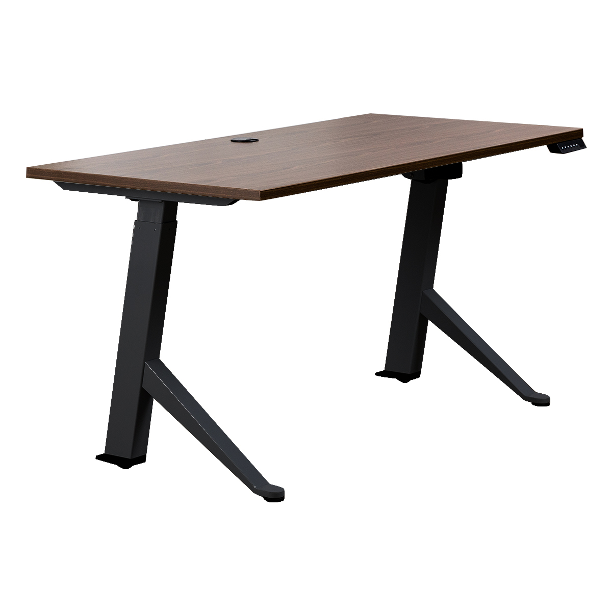 Walnut Sit Stand Desk E21es With Rectangular Hpl Top