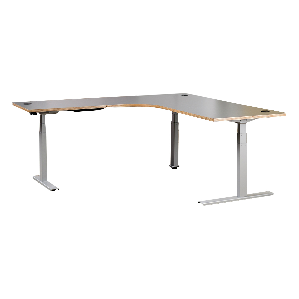 Steel Mesh Sit Stand Desk M33el With L Shaped Left Return Revealed